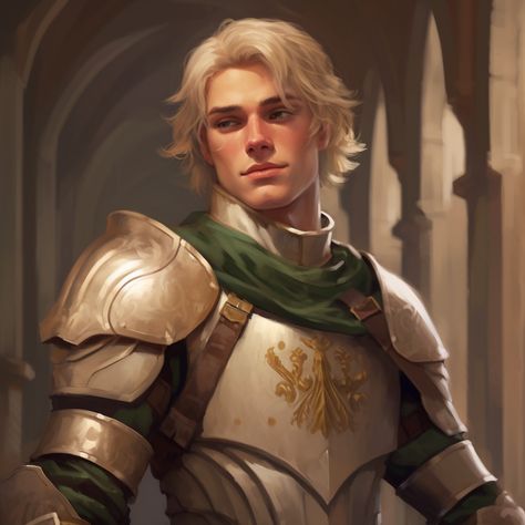 Dnd Paladin, Aegon Targaryen, Pathfinder Character, Knight Art, Human Male, Dungeons And Dragons Characters, Dnd Art, Blonde Guys, Fantasy Male