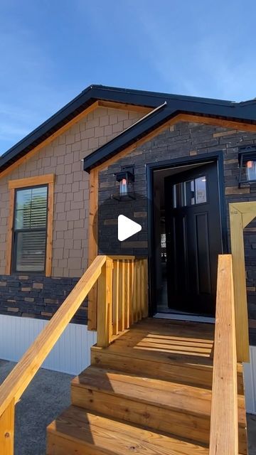 Chance’s Home World on Instagram: "👌🏼Let me introduce you to the “Ironwood” a prefab house by Winston. This manufactured home is apart of their new “Farm Luxe” series! WATCH THE FULL TOUR ON THE CHANNEL FOR ALL THE INFO AND DETAILS, link in bio!  #manufacturedhome #prefabhouse #prefabhomes #housetour #house #newhome #mobilehome #realestate" Manufactured Homes Farmhouse, Modular Home Exterior Ideas, Barn Dominium Houses Farmhouse, Manufactured Home Landscaping, Barn Home Designs, Modern Manufactured Home, Farmhouse Manufactured Home, Farm Luxe, Module Homes