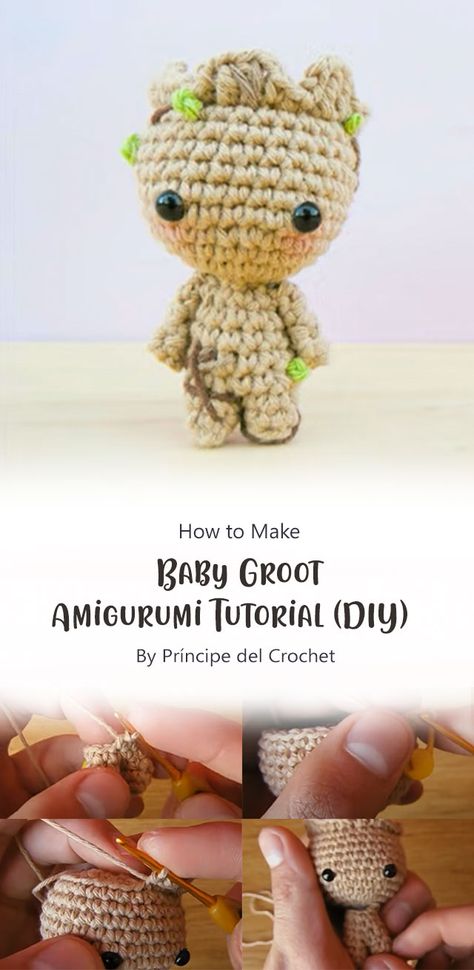 Crochet Groot Amigurumi, Groot Free Crochet Pattern, Baby Groot Crochet Pattern Free, Crochet Disney Free Pattern, Crochet Groot Free Pattern, Groot Crochet Pattern Free, Crochet Groot Pattern, Keychain Amigurumi Free Pattern, Crochet Key Chains Free Pattern