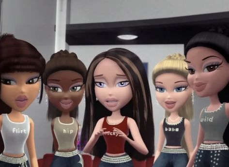 5 Bratz Dolls, Bratz Movie Cartoon, Sasha From Bratz, Bratz Passion 4 Fashion, Bratz Tv Show, 5 Squad, Alita Movie, Bratz Characters, Bratz Movie