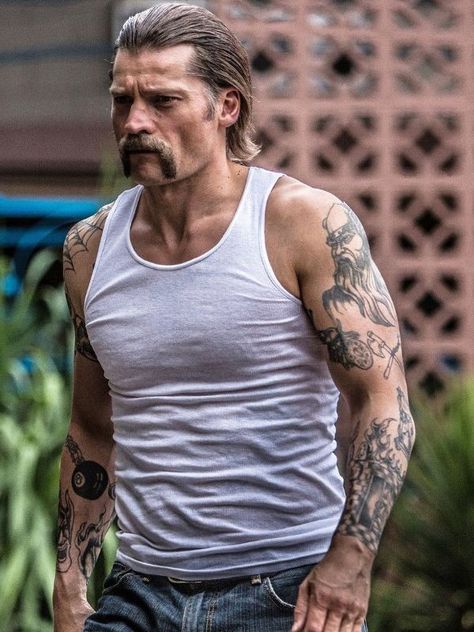 Shot Caller, Benjamin Bratt, Scarface Movie, Real Men Real Style, Lake Bell, Estilo Cholo, Nikolaj Coster, Mustache Men, Nikolaj Coster Waldau