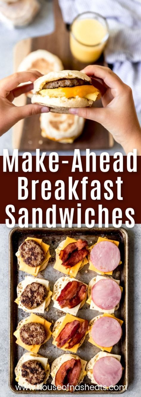 Make Ahead Breakfast Sandwiches, Sausage Breakfast Sandwich, Breakfast Sandwiches Frozen, Easy Breakfast Sandwich, Sandwiches Breakfast, Bagel Breakfast Sandwich, Breakfast Sandwich Maker, Monte Cristo Sandwich, Breakfast Sandwich Recipes