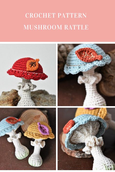 Mushroom rattle - amigurumi crochet pattern #crochetpattern #crochet #crochetamigurumipattern #crochetmushroom #crochetrattle #rattlecrochetpattern Affiliate Link Mushroom Rattle, Rattle Crochet Pattern, Rattle Crochet, Crochet Mushroom, Front Post Double Crochet, Crochet Supplies, Crochet Etsy, Baby Rattle, Half Double Crochet