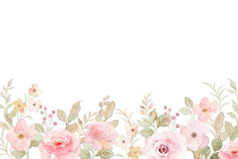 Free Vector | Free vector colorful floral border with watercolor Rosas Vector, Black Background Pattern, Floral Watercolor Background, Gold And Black Background, Purple Flowers Garden, Pink Flowers Background, Yellow Rose Flower, Watercolor Flower Background, Floral Rosa