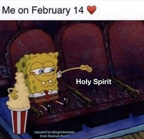 -@gmx0 #BaptistMemes #ValentinesDay #VDay Me On Valentines Day, Valentines Memes, Single Memes, Valentines Day Memes, Funny Spongebob Memes, Valentines Day Funny, Anti Valentines Day, Images Kawaii, Memes Of The Day