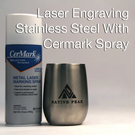 Laser Engraving Stainless Steel With CerMark Spray : 6 Steps (with Pictures) - Instructables Engraving Ideas Metal, Laser Engraving Ideas, Laser Etched Metal, Laser Engraved Metal, Glow Forge, Steel Stool, Engraving Ideas, Laser Cut Wood Crafts, Laser Ideas