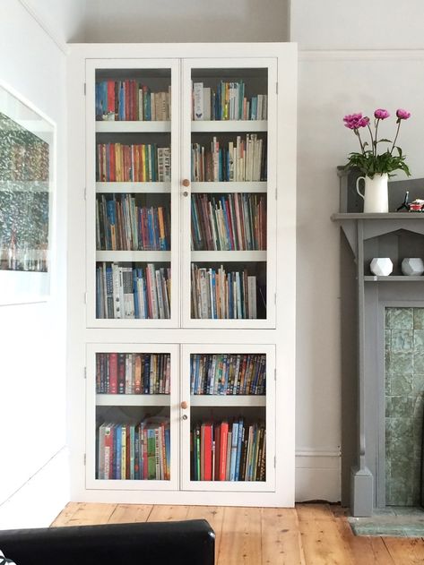 alcove cupboards — the shelving company Book Cupboard Design, Decoration Ideas Living Room, Glass Bookshelves, Alcove Cupboards, Bedroom Wardrobe Design, Bookshelf Inspiration, Bookcase With Glass Doors, Modern Cupboard, Corner Cupboard