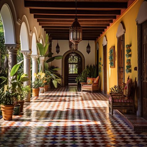 Mexikó Latin American Architecture, Healing Center, Mexico House, Mexican Home Decor, Mexican Home, Internal Courtyard, American House, Patio Style, American Architecture