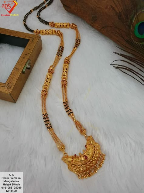 Best Mangalsutra Designs Gold, Long Mangalsutra Designs Gold Latest, Long Mangalsutra, Mangalsutra Pendant, Pretty Gold Necklaces, Gold Pendants For Men, Wedding Jewelry Simple, Silver Bracelet Designs, Mangalsutra Chain