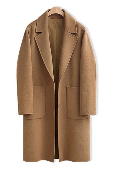 d25414405eb37dae1c14b18d6a2cac34desc46628500ri Brown Wool Coat, Plain Tunic, Oversized Wool Coat, Black Leggings Outfit, Straight Clothes, Long Sleeve Coat, Outwear Coat, Camel Coat, Long Sleeves Coats