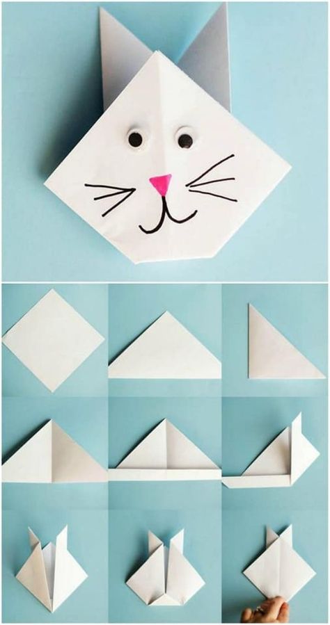 Easy Paper Origami for Kids - Paper Folding Crafts Paper Folding For Kids, Easy Paper Origami, Basic Origami, Origami For Kids, Origami Turtle, Easy Origami For Kids, Paper Folding Crafts, Tutorial Origami, Kids Origami