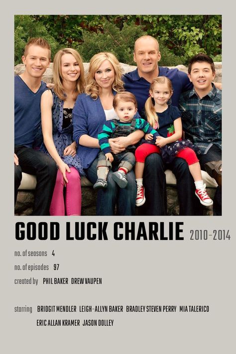 Good Luck Charlie Television Show Poster Jason Dolley, Leigh Allyn Baker, Bradley Steven Perry, Bridgit Mendler, Good Luck Charlie, Series Poster, Movie Poster Wall, Movie Memes, Poster Series