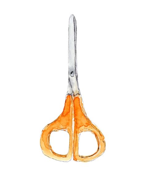 Scissor Painting, Scissors Drawing, Cover App, Atelier Art, About School, App Covers, Watercolor Art Lessons, Watercolor Cards, Cute Illustration