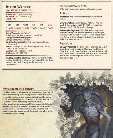 Dnd Shapeshifter Monster, Dnd Eldritch Monster, Dnd 5e Horror Monsters, Abberations 5e, Dnd Void Monster, Dnd Ghost Monster, Dnd Eldritch Horror, D&d Monsters Homebrew, Homebrew Dnd Monsters