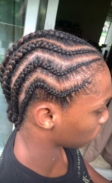 #menshair #braids #cornrows #zigzag Cornrows Zigzag, Zigzag Cornrows, Zigzag Braids, Braids Cornrows, Black Men Hairstyles, Zig Zag, Mens Hairstyles, Black Men, Braids