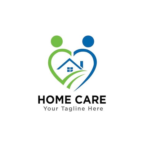 Vector homecare logo design template | Premium Vector #Freepik #vector #real-estate-logo #house-logo #charity-logo #real-estate-logo-design Homecare Logo, Charity Logo, Logo House, Logo Real, House Logo, Estate Logo, Logo Design Template, Care About You, Home Care