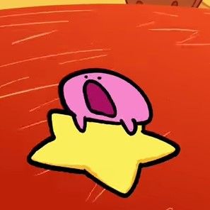 A Cartoon, Kirby, Stars, Bed