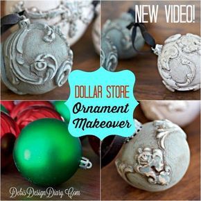 epic dollar store ornament makeover, christmas decorations, seasonal holiday decor Ornament Makeover, Store Ornaments, Decor Moulds, Christmas Tree Bulbs, Easy Christmas Ornaments, Weekend Crafts, Dollar Store Christmas, Quilted Christmas Ornaments, Diy Paint