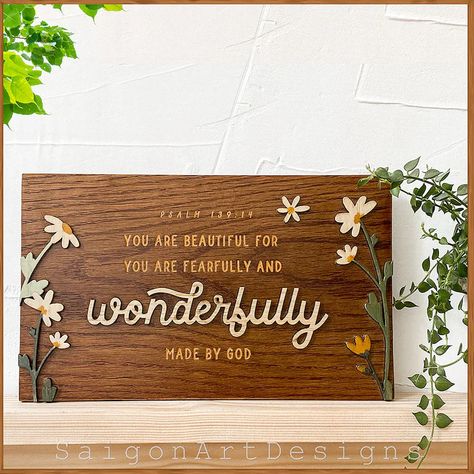 Bible Verse Wall Art Wood Sign Christian Wall Art Scripture | Etsy Christian Room Decor, Bible Verse Painting, Bible Verse Signs, Scripture Signs, Wall Art Wood, Bible Passages, Verse Wall Art, Christian Decor, Scripture Wall Art