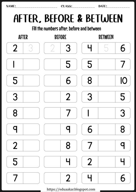 After Numbers Worksheet 1 To 10, After Before Between Worksheet Grade 1, Next Number Worksheets, After And Before Numbers Worksheet, Before Between After Math Worksheets, Printing Numbers 1-10, Numbers Counting Worksheet, Before After Number Worksheets, Ukg Worksheets Math Cbse