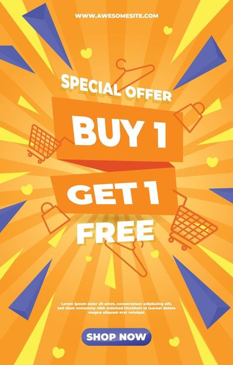 Buy One Get One Free Ads, Buy One Get One Free Poster Design, Buy 1 Get 1 Free Design Poster, Flat Design Icons, Free Poster, Free Ads, Buy 1 Get 1 Free, Buy One Get One Free, Fashion Poster