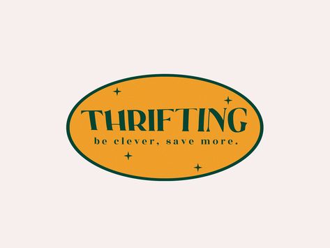 Thrifting Sticker by Marsha Barin Thrifting Stickers, Thrift Logo Design, Thrift Logo, Vintage Logo Design, Instagram Logo, Vintage Logo, Global Community, Creative Professional, Sticker Design