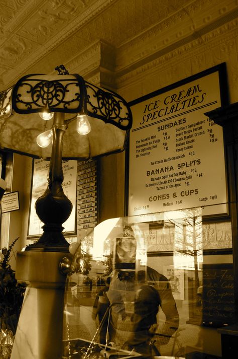 the Franklin Fountain in Old Philadelphia, perfect for summer treats with good friends Old Philadelphia, Summer Treats, My Town, Good Friends, Beautiful City, Philadelphia Pa, Up Girl, Old Money, Philadelphia