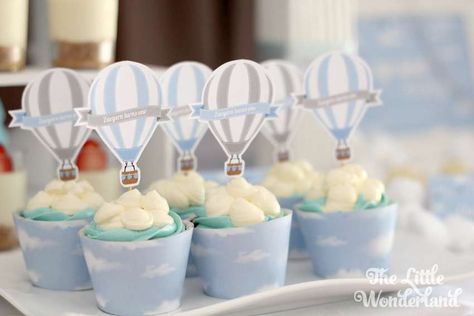 cupcakes toppers Hot Air Balloon Birthday Party Ideas | Photo 1 of 16 | Catch My Party Hot Air Balloon Party Theme, Hot Air Ballon Party, Hot Air Balloon Birthday Party, Hot Air Balloon Birthday, Air Balloon Birthday, Hot Air Balloon Cake, Vintage Birthday Parties, Balloon Cupcakes