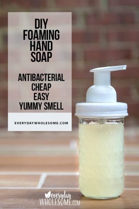 Diy Foaming Hand Soap Recipes, Foaming Hand Soap Recipe, Hand Soap Recipe, Homemade Hand Soap, Diy Foaming Hand Soap, Diy Hand Soap, Foaming Soap, Soap Recipe, Castile Soap