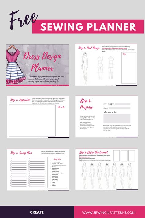 Easy Hand Sewing Projects, Sewing Planner Printable, Beginner Sewing Projects Learning, Easy Hand Sewing, What To Sew, Planner Sewing, Sewing Planner, Design Your Own Clothes, Fashion Design Inspiration