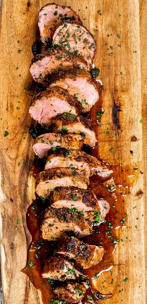 Sweet and spicy Cajun Honey Pork Tenderloin. This flavorful pork is tender, quick and easy, and will produce delicious results every time! #pork #porktenderloin #cajun #honey #recipe Honey Dijon Pork Loin, Roast Pork Fillet Recipes, New Years Pork Tenderloin Recipes, Cajun Honey Pork Tenderloin, Pork Tenderloin Recipes Thanksgiving, Beer Glazed Onions And Salt Pork, Coffee Crusted Pork Tenderloin, Sweet And Spicy Pork Tenderloin, Pork Tenderloin And Butternut Squash