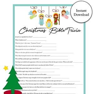 Holiday Party Games Who is Most Like Santa Game Instant | Etsy Christmas Bible Trivia Games With Answers, Christmas Bible Trivia Games, Christmas Bible Trivia, Bible Christmas, Bible Trivia Games, Christmas Jello, Biblical Christmas, 40 Birthday Signs, Christmas Trivia Games