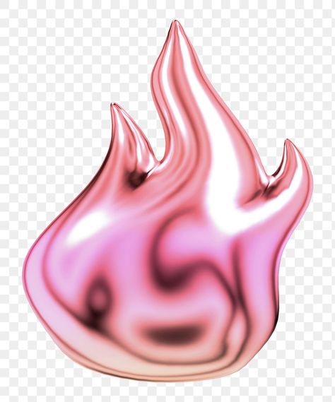 Flames Png, Flame Icon, Fire Png, Fire Sticker, 3d Hologram, Red Chrome, Pink Fire, 3d Elements, 3d Png