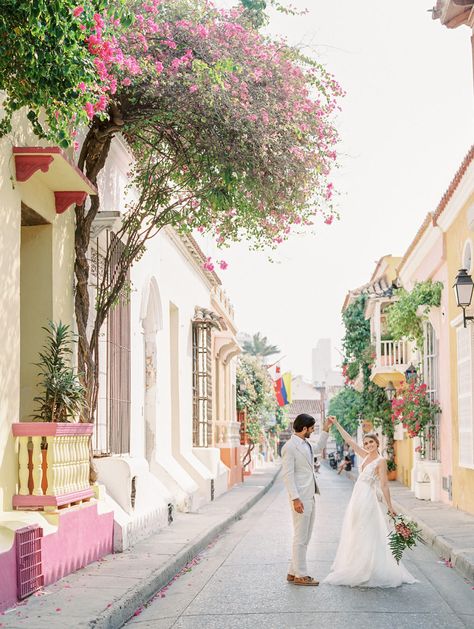 Dreamy Pastel Wedding Inspiration in Cartagena Colombian Wedding, Cartagena Wedding, Watters Bridal, One Way Ticket, Wedding First Look, Events Design, Pastel Wedding, Bridal Salon, Pastel Hues