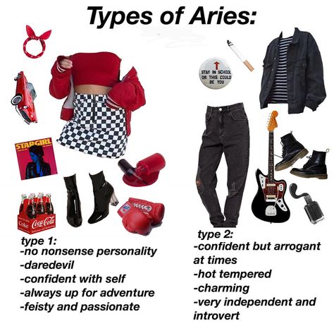 Zodiac Wardrobe | Astrology | Clothing Styles | Aries Types | Zodiac Styles Aries Moodboard, Zodiac Signs Outfits Style Inspiration, Aries Outfits, Zodiac Clothes, Arte Aries, Aries Aesthetic, College Clothes, Aries Baby, Zodiac Sign Fashion