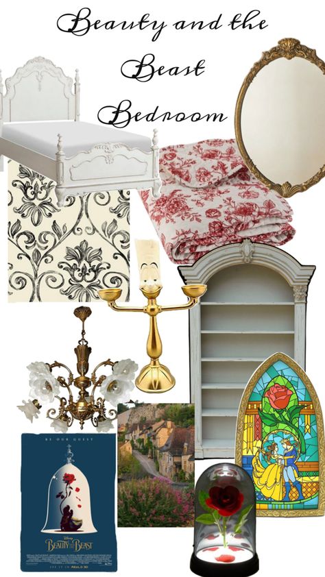 Beauty And The Beast Inspired Home Decor, Beauty And The Beast Guest Bedroom, Beauty And The Beast Bedroom Ideas, Beauty And The Beast Inspired Bedroom, Beauty And The Beast Library Aesthetic, Beauty And The Beast Inspired Room, Beauty And The Beast Nursery, Beauty And The Beast Room, Be Our Guest Disney