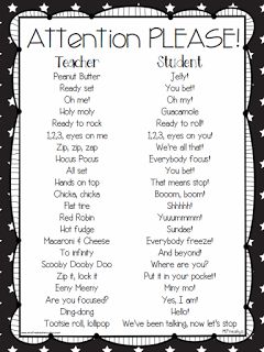 Substitute Teacher Tips, Second Grade Classroom, Teaching Classroom Management, Attention Getters, Prek Classroom, Substitute Teaching, Attention Please, Responsive Classroom, Classroom Procedures