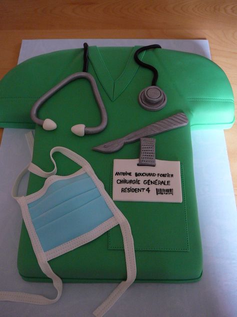 surgeon themed cakes | cake for a surgeon. Theatre Cake, Medical Cake, Ruffles Cake, Surg Tech, Doctor Cake, Nursing Cake, Grad Cake, Birthday Cake For Husband, Shirt Cake