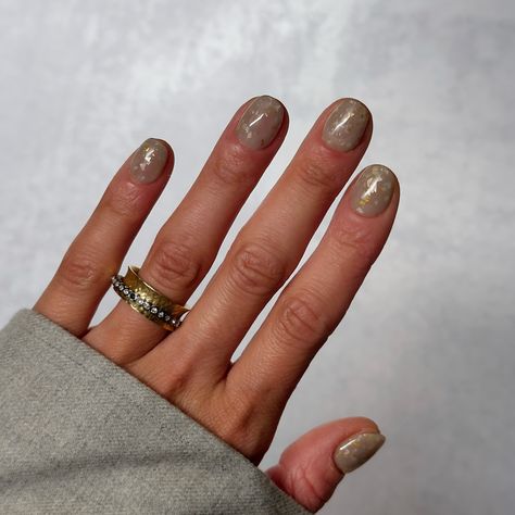 Glittering Greige This week's best seller! Get yours before they run out! Nail With Rhinestones, Grey Nail, Gray Nails, Nail Sizes, Rhinestone Nails, In Design, Please Do, Glitter, Contact Us