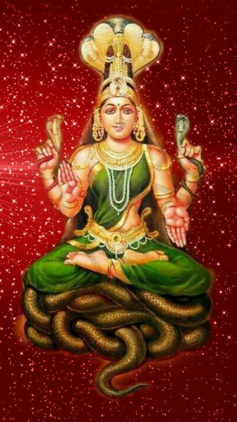 🐍 Maa Manasa Devi 🐍 Naga Devatha, Saraswati Images, Maa Manasa, Manasa Devi, Spiritual Images, Lakshmi Images, Diamond Earrings Design, Shiva Photos, Rare Images