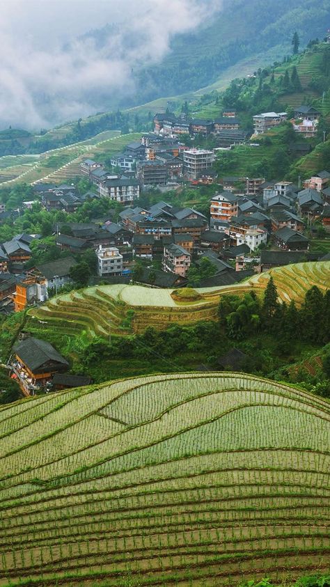 Asia Continent, Chinese Aesthetic, Chinese Landscape, Mountain Village, Asia Travel, Summer Travel, Travel Dreams, City Photo, Terrace