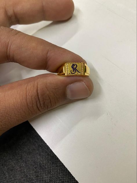 Mens Name Ring, Name Ring For Men In Gold, Gents Ring Design Gold, Letter Gold Ring For Men, Name Rings Gold For Men, Gents Rings Design Gold Latest, Mens Ring Designs Gold Latest, Laxmi Ring Designs, Gold Rings For Men Indian Wedding