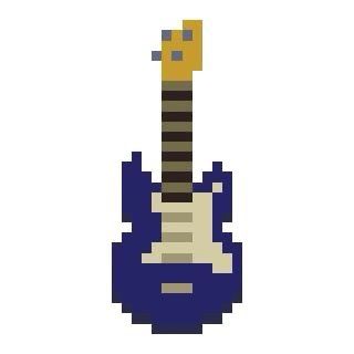 Electric Guitar Pixel Art, Pixel Png Icon, Pixel Drawing Aesthetic, 8bit Icons, 8 Bit Icons, Pixelated Icons, Guitar Png, Pixel Icons, Pixel Png