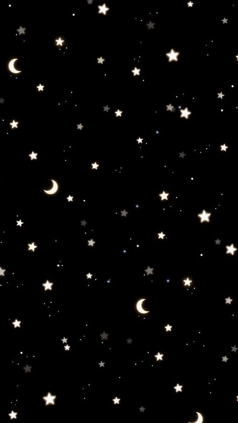 Dark Chat Background, Starry Night Wallpaper, Images For Wallpaper, Moon And Stars Wallpaper, Cute Images For Wallpaper, Al Qur'an Aesthetic, Phone Wallpaper Boho, Night Wallpaper, Overlays Cute