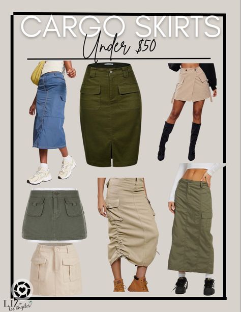 These cargo skirts are one of my favorite finds for spring. Cargo skirts are a super cute spring skirt for spring outfits for a date night or a casual outfit. They are a great look for even running errands. The khaki color is perfect for spring looks Follow my shop @lizinlosangeles on the @shop.LTK app to shop this post and get my exclusive app-only content! #liketkit #LTKFind #LTKstyletip #LTKSeasonal @shop.ltk https://liketk.it/44li2 Khaki Cargo Skirt Outfit, Cargo Skirt Outfit, Los Angeles Lifestyle, Spring Skirts, Cargo Skirt, Cute Spring, Women Midi, Khaki Color, Spring Looks