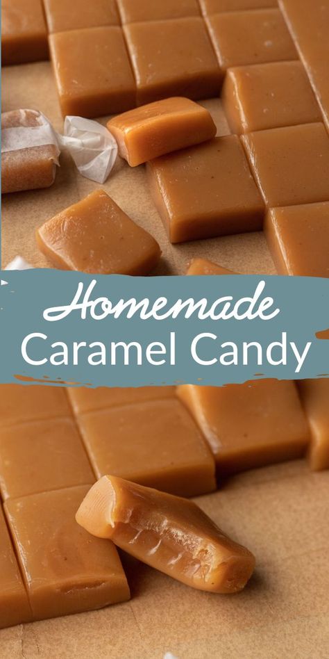 Soft Caramel Candy, Microwave Carmels, Caramel Candy Recipe, Soft Caramels Recipe, Carmel Recipe, Homemade Caramel Candy, Caramel Candies Recipe, Homemade Caramel Recipes, Homemade Caramels