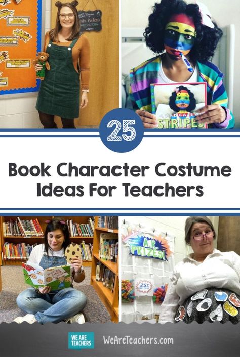 25 Amazing Book Character Costume Ideas For Teachers Ms Nelson Is Missing Costume, Dress Up Like A Book Character Easy, Dress Like A Storybook Character Teacher, Book O Ween Teacher Costumes, Prek Book Character Costumes, Literacy Character Costumes, Easy Character Day Outfits For Teachers, Dress As Your Favorite Character, Dress Like A Book Character Day