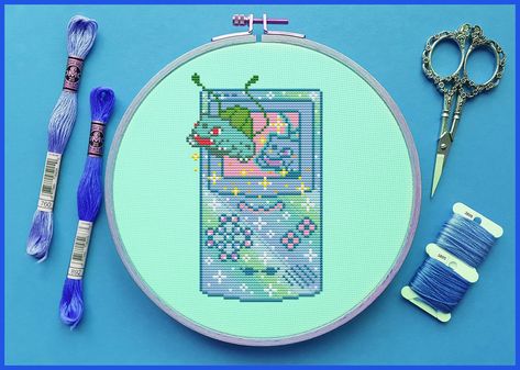 Amazing Cross Stitch Patterns, Video Game Cross Stitch Patterns, Minecraft Cross Stitch, Gaming Cross Stitch, Bulbasaur Cross Stitch, Cross Stitch Anime, Galaxy Cross Stitch, Game Cross Stitch, Anime Cross Stitch