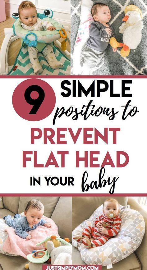 Prevent your baby from getting a flat spot on his head with these simple activities and positions that will decrease the pressure on that part of his head. If he already has a flat spot, make sure it doesn't get worse and learn how to treat it. Newborn Schedule, Newborn Hacks, Baby Sleep Problems, Baby Care Tips, Baby Massage, Baby Tips, After Baby, Newborn Care, Baby Supplies