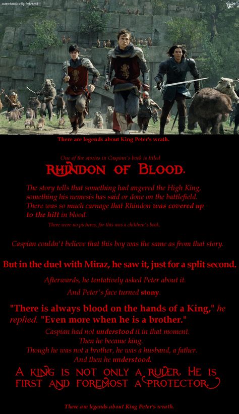 My edit on an awesome headcanon from thehealingcordial on tumblr. http://thehealingcordial.tumblr.com/ Chronicles Of Narnia Headcanon, Narnia Headcanons, Cair Paravel, Narnia Movies, Peter Pevensie, Narnia 3, Courage Dear Heart, Prince Caspian, Cs Lewis